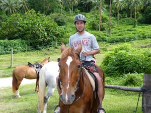 Ted Mcintyre riding at COMO Laucala Island Resort